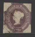 Queen Victoria Stamps    1847/54 EMBOSSED 6d PURPLE 4 MARGINS FINE USED SG.60.