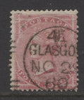 Queen Victoria Stamps     G.B. - 1855/57 LARGE GARTER 4d FINE CDS USED. SG.66.