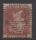 Queen Victoria Stamps 1858 1d Red Plate 101 Watermark Inverted Fine Used  SG.43Wi