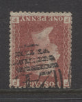 Queen Victoria Stamps 1858 1d Red Plate 117 Watermark Inverted Fine Used  SG.43Wi