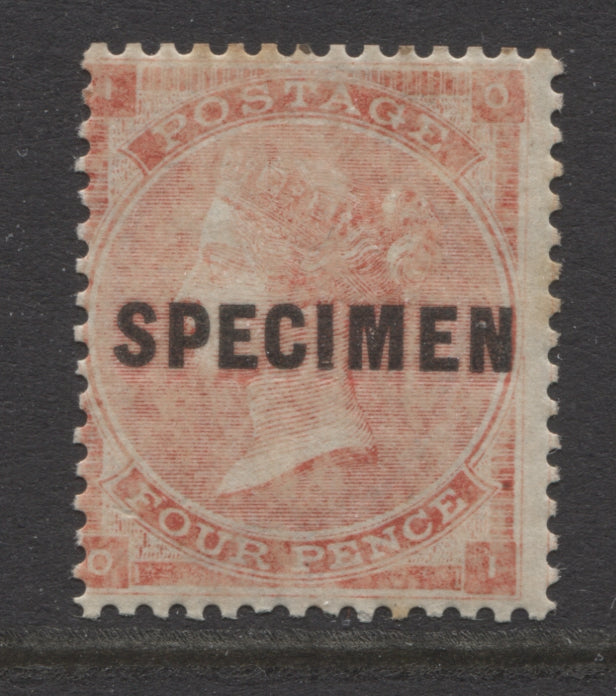 Queen Victoria Stamps   1862/64 4d PLATE 3 "SPECIMEN" MINT SG.79s