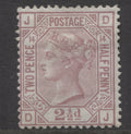 Queen Victoria Stamps   1873/80 2½d ROSY MAUVE PLATE 14 MINT SG.141.