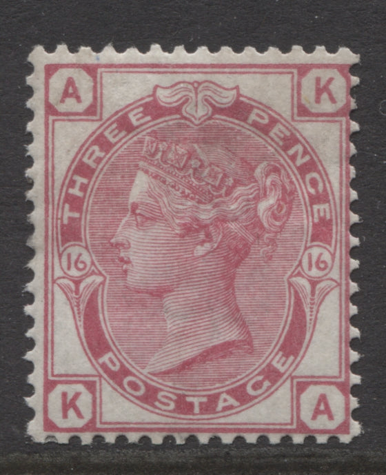 Queen Victoria Stamps  1873/80 3d PLATE 16 MINT  SG.143.