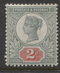 Surface Printed Stamps   1887 Jubilee 2d green and scarlet Mounted Mint (MH) SG. 199.