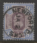 King Edward VII Stamps 1902/10 9d dull purple & ultramarine Fine CDS Used  SG.250