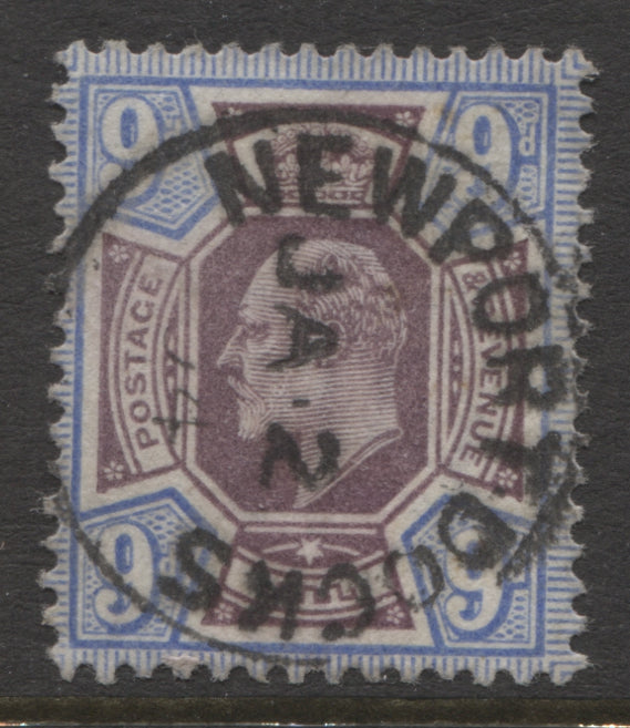 King Edward VII Stamps 1902/10 9d dull purple & ultramarine Fine CDS Used  SG.250