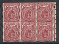 King George V Stamps  1911/12 GV 1d INVERTED BOOKLET PANE OF 6 UM(MNH)  SG.329aw