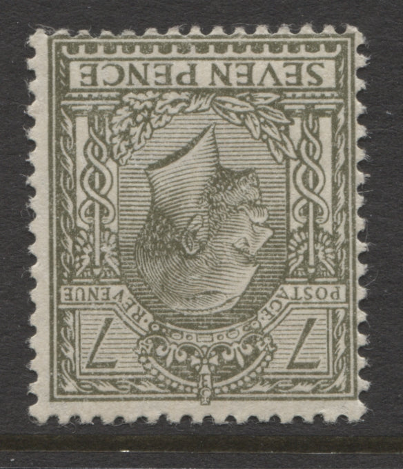 King George V Stamps 1912/24 7d Watermark inverted Mounted Mint (MLH) SG. 387Wi