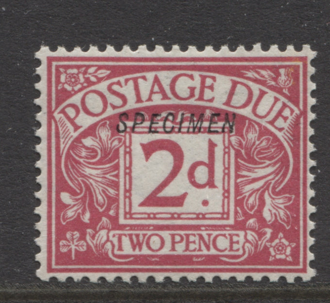 KIng George V Stamps 1914 POSTAGE DUE 2d COLOUR TRIAL IN CARMINE  "SPECIMEN" UM(MNH)