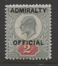 King Edward VII Stamps ADMIRALTY OFFICIAL 1903 2d Mounted Mint (MH)  SG.O104.