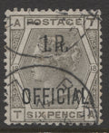 Queen Victoria Stamps I.R. OFFICIAL 1882 6d grey Fine CDS Used SG.O4.
