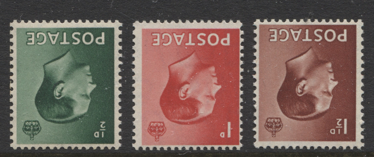 Edward VIII Stamps 1936 Watermark Inverted set UM(MNH) SG.457Wi-459Wi.