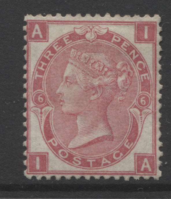 Queen Victoria Stamps     1867/80 Watermark Spray 3d Plate 6 Mounted Mint   SG. 103.