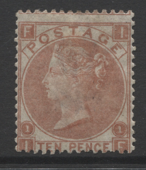 Queen Victoria Stamps  1867/80 Watermark Spray 10d red-brown Mounted Mint   SG. 112.