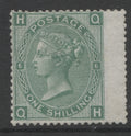 Queen Victoria Stamps   1867/80 Wmk. Spray 1/- green Plate 6 Unused   SG. 117.