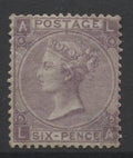 Queen Victoria Stamps   1865/67 Large letters 6d lilac Plate 5 Mounted Mint   SG. 97.