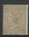 Queen Victoria Stamps   1865/67 Watermark Emblems 9d straw Mounted Mint   SG. 98.
